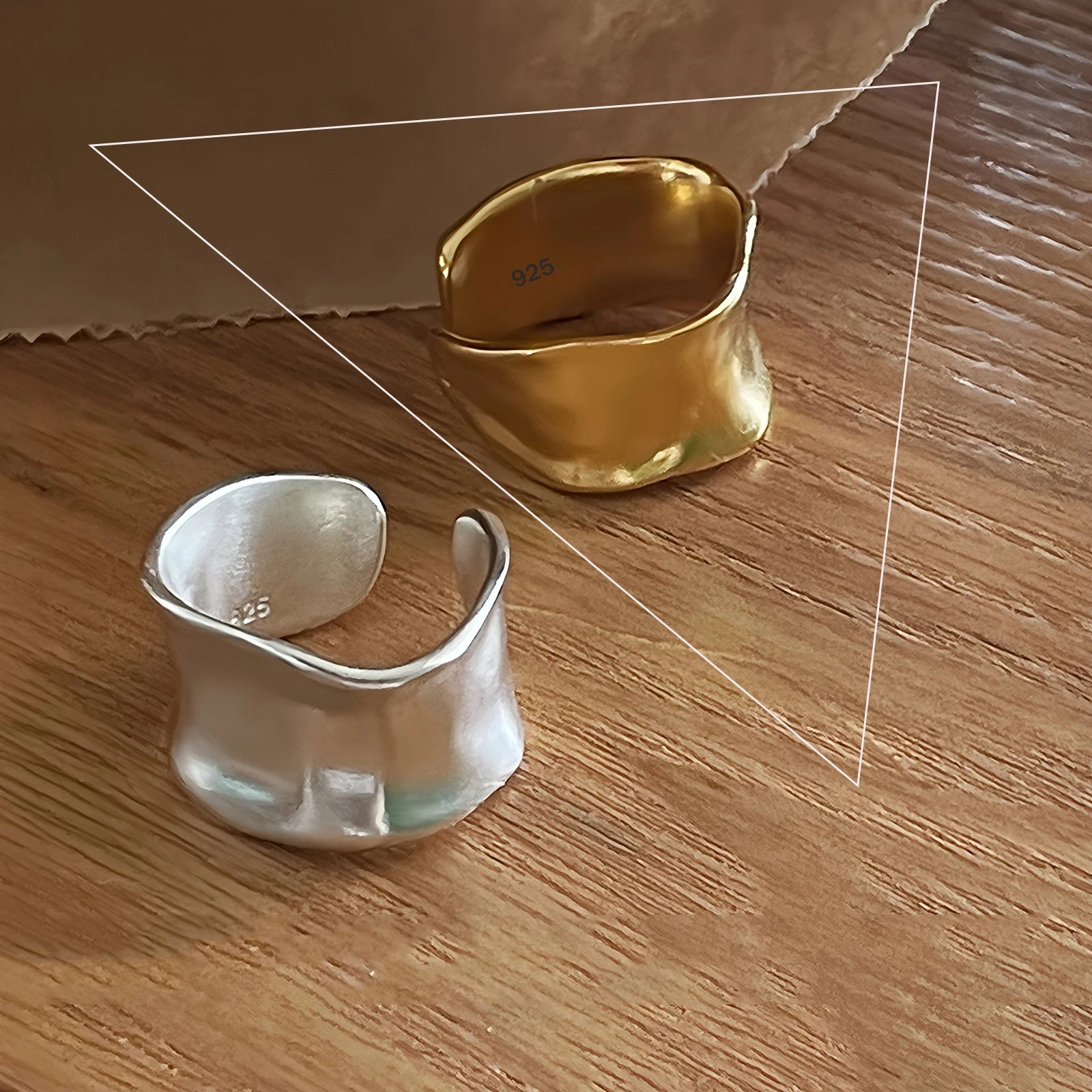 Sterling Silver Rings , Hip Hop Vintage Couples Hollow Lines Punk Thai Silver Party Adjustable  Jewelry