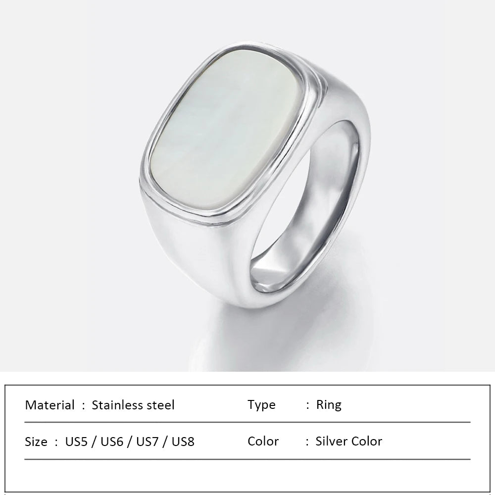 Waterproof Stainless Steel Ring for Women Non-fading Heart Ring Stylish Rings Simple New Jewelry.