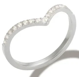 Ring Band Small Clear Crystal Zircon Waterproof Stainless Steel Gold Rings Simple Granular Fine Jewelry