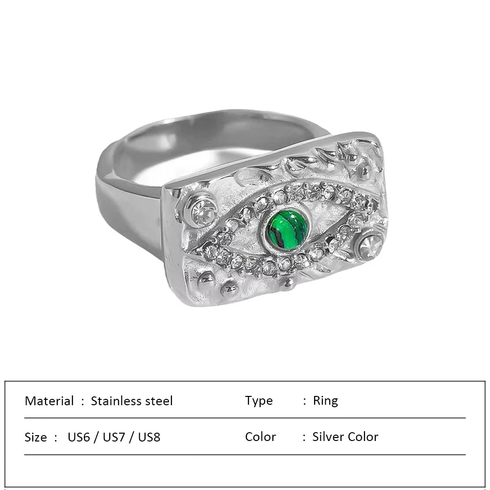 Waterproof Stainless Steel Ring for Women Non-fading Heart Ring Stylish Rings Simple New Jewelry.