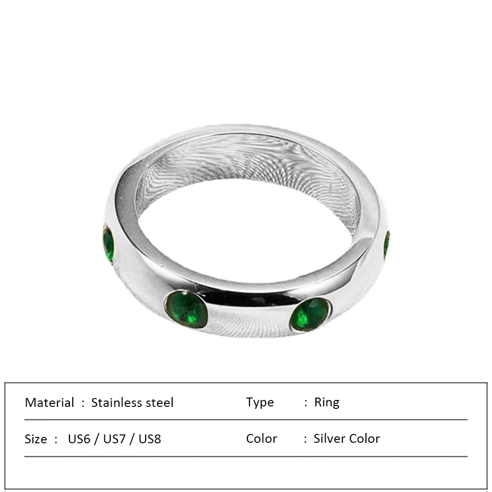 Waterproof Stainless Steel Ring for Women Non-fading Heart Ring Stylish Rings Simple New Jewelry.