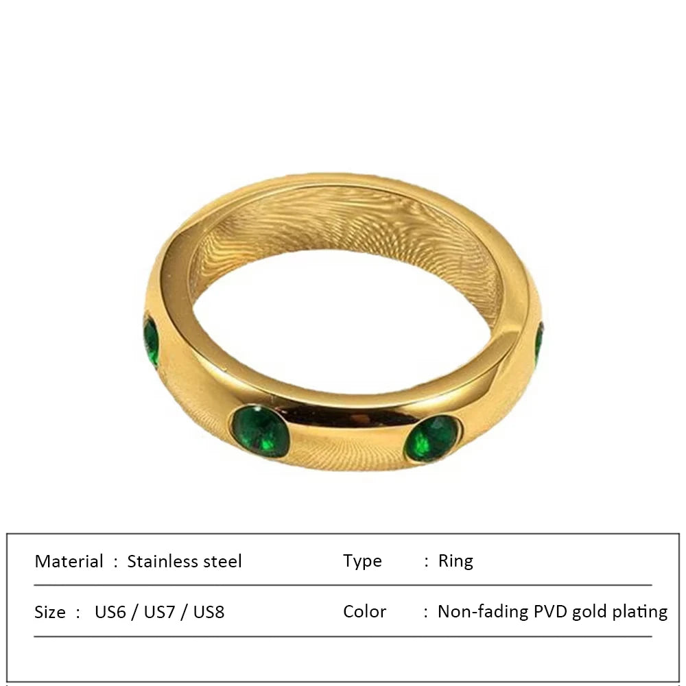 Waterproof Stainless Steel Ring for Women Non-fading Heart Ring Stylish Rings Simple New Jewelry.