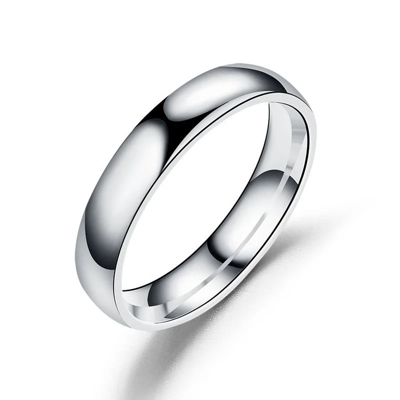 Simple Titanium Ring Women Men