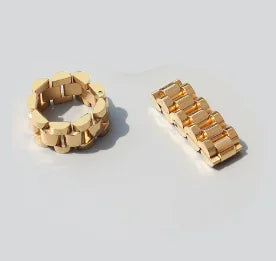 Ring Band Small Clear Crystal Zircon Waterproof Stainless Steel Gold Rings Simple Granular Fine Jewelry