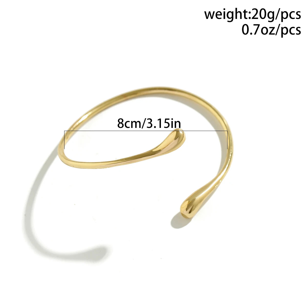 Ingemark Simple Vintage Water Drop Open Cuff Bangles for Women
