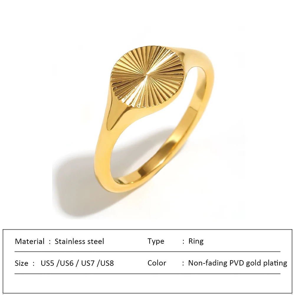 Waterproof Stainless Steel Ring for Women Non-fading Heart Ring Stylish Rings Simple New Jewelry.