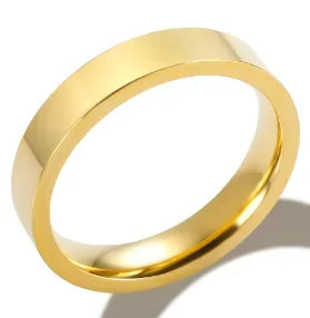 Ring Band Small Clear Crystal Zircon Waterproof Stainless Steel Gold Rings Simple Granular Fine Jewelry