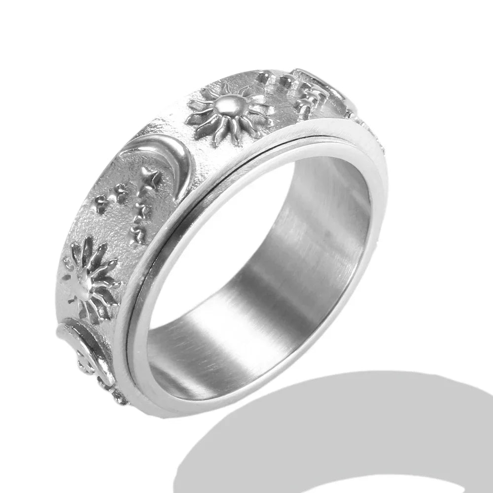 Ring Band Small Clear Crystal Zircon Waterproof Stainless Steel Gold Rings Simple Granular Fine Jewelry