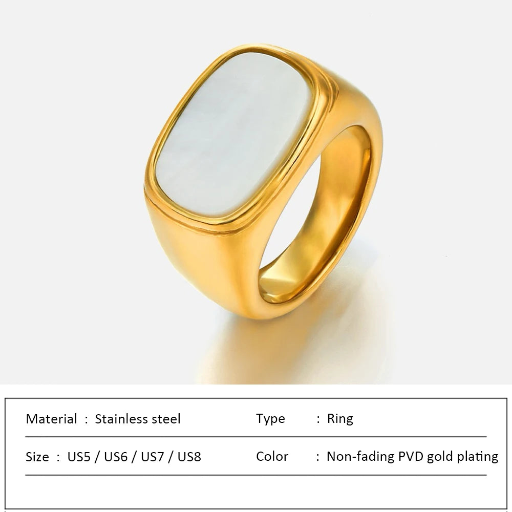 Waterproof Stainless Steel Ring for Women Non-fading Heart Ring Stylish Rings Simple New Jewelry.