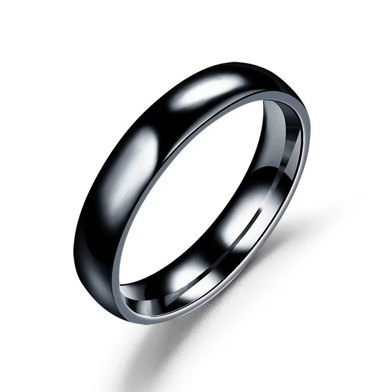 Simple Titanium Ring Women Men