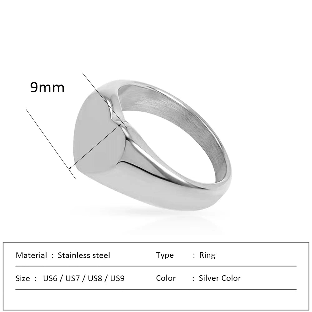Waterproof Stainless Steel Ring for Women Non-fading Heart Ring Stylish Rings Simple New Jewelry.