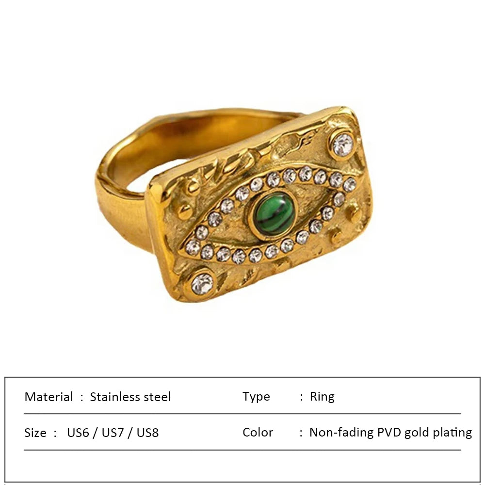 Waterproof Stainless Steel Ring for Women Non-fading Heart Ring Stylish Rings Simple New Jewelry.